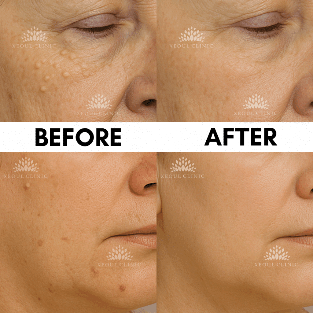 co2 laser removal in subang jaya clinic to remove syringomas and skin tags and mole and milia skintag laser Subang 