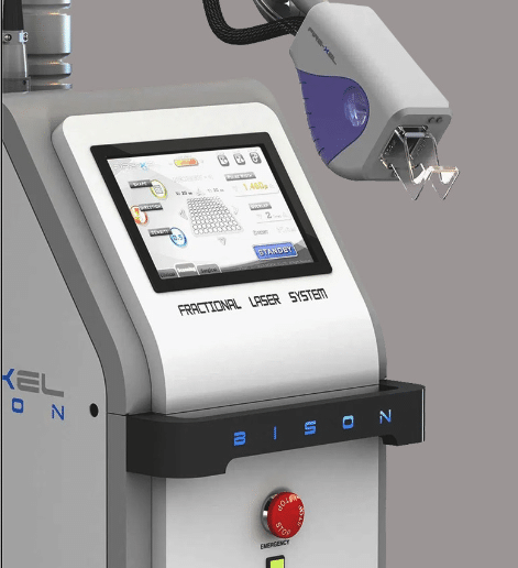 FIRE-XEL BISON CO₂ Laser at Xeoul Clinic treats skin lesions like moles, skin tags, syringoma, and acne scars—precise, safe, and with minimal downtime.