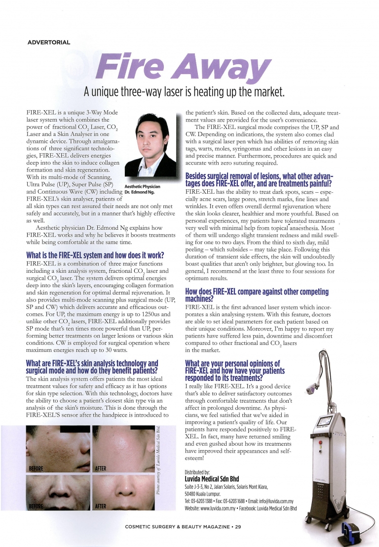 Magazine Write Up Cosmetic Surgery and Beauty Magazine Issue 3 2018 - Xeoul Clinic