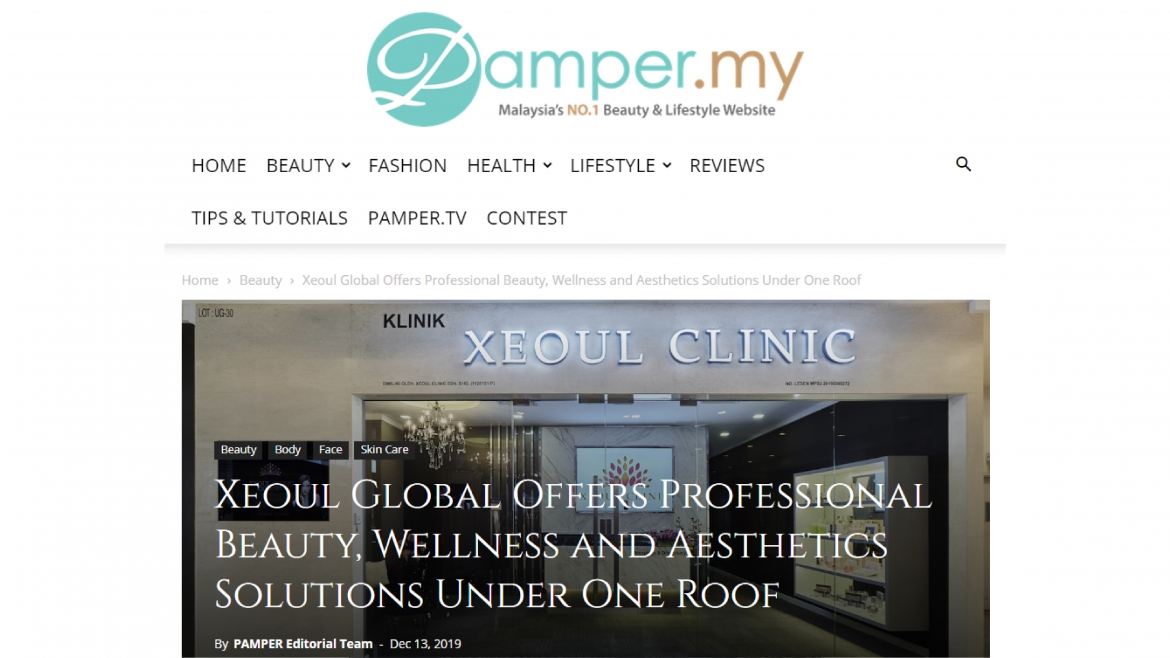 pamper.my – Xeoul Global Offers Professional Beauty, Wellness and Aesthetics Solutions