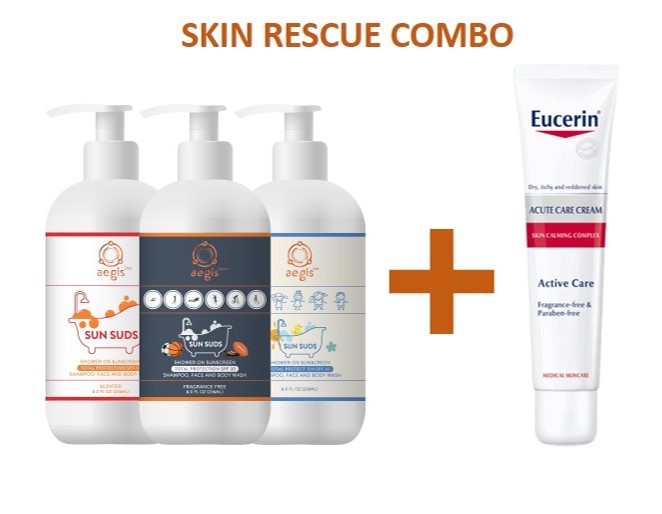 [15% OFF] SKIN RESCUE COMBO - AEGIS SUN SUDS + EUCERIN ACUTE CARE CREAM