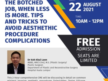 Expert Series : THE BOTCHED JOB, WHEN LESS IS MORE. TIPS AND TRICKS TO AVOID AESTHETHIC PROCEDURE COMPLICATIONS
