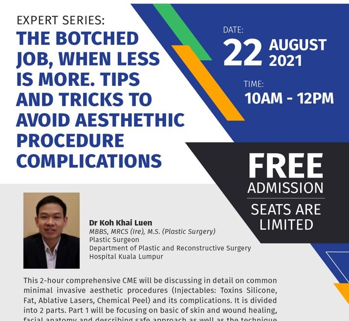 Expert Series : THE BOTCHED JOB, WHEN LESS IS MORE. TIPS AND TRICKS TO AVOID AESTHETHIC PROCEDURE COMPLICATIONS